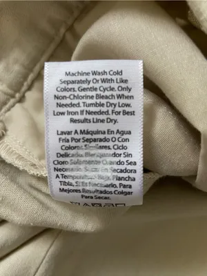Time and Tru Linen Blend Beige Midi Skirt with Front Slit thumbnail 9