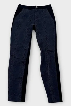 Zara Black Snake Print Trousers Size S thumbnail 1