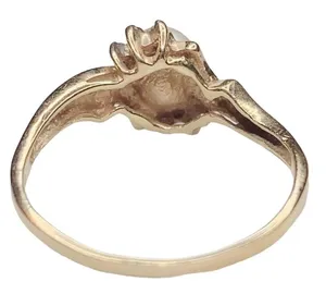 Vintage Solid 10k Yellow Gold Natural Pearl Ring Cool Piece Sz 6.25 thumbnail 5