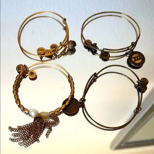 Alex and Ani Elegant Gold Bracelet Set of 4 thumbnail 1
