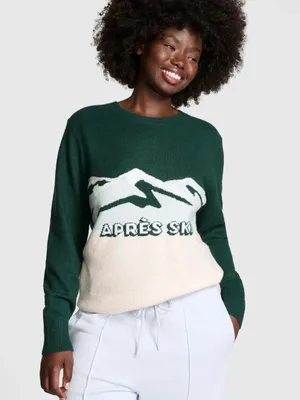 Collegiate Knit Crewneck Sweater - PINK Victoria Secret - Après Ski thumbnail 2