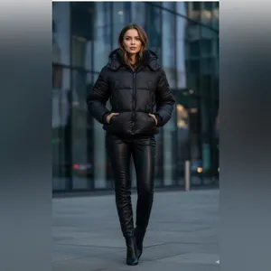 Zara‎ Women's Elegant Black Puffer Jacket Size M thumbnail 3