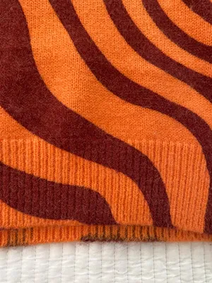 Orange and burgundy swirl Zara sweater thumbnail 6