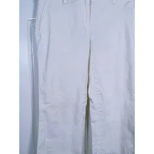 Theory Womens Cotton Wide Leg Trouser Pants Size 0 White Old Money Quiet Luxury thumbnail 8