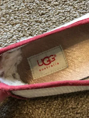 UGG Catrin Crochet Slip Ons Coral Red Pink Beige Espadrille LEATHER Flats US 8 thumbnail 13