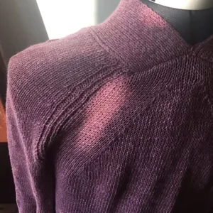 Loft Rose colored cotton blend lightweight feminine cardigan thumbnail 3