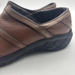 Merrell Encore Coffee Bean Brown Leather Slip On Clogs Shoes Womens 7 M-Select thumbnail 4