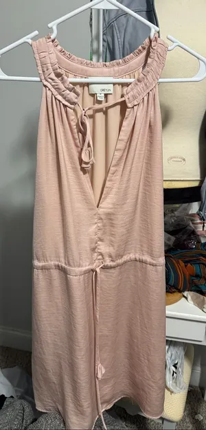 Greylin Light Pink Sleeveless Halter Dress thumbnail 1