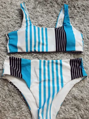 SheIn Striped Bikini Set thumbnail 1