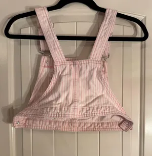 Zara pink and white striped overall top  thumbnail 2