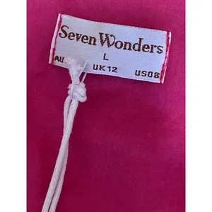 NEW Seven Wonders Pink Sleeveless Deep V Neck Ruched Tank Blouse Top Size L thumbnail 4