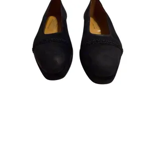 Vintage Harold's Black Suede Cap-Toe Flats Loafers‎ size 9AA Made in Italy thumbnail 11