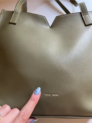 Pixie Mood Olive Tote with V-Notch Top thumbnail 3