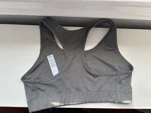 Grey Nike Sports Bra Dri-Fit Racerback thumbnail 4