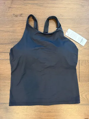 CRZ YOGA High Neck Racerback Tankini Top in Black XL/14 NWT - C29 thumbnail 1