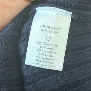 everlane navy blue sleeveless ribbed turtleneck sleeveless sweater thumbnail 5