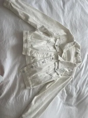 New White Fringe Denim Jacket thumbnail 1