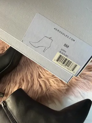 AEROSOLES Edith Faux Leather Boots Black Size 8 thumbnail 4