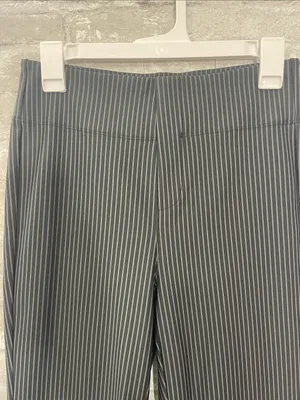 HALARA Grey Pinstripe Flare Pants thumbnail 2