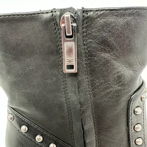 Sam Edelman size 5 black ankle boots‎ booties fringe studded side zip Bernie thumbnail 7