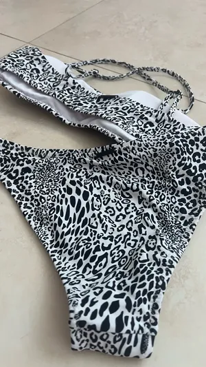Black & White Cheetah Print | Bikini set thumbnail 3