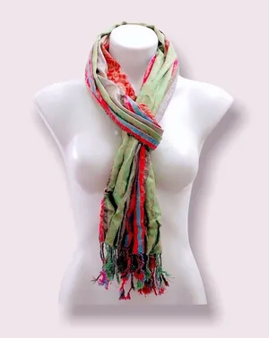 Pashmina Cerbaro (Made in Italy) Scarf Green Multi L 75” thumbnail 2