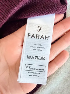 Farah Men's Burgundy Crewneck Sweater thumbnail 5