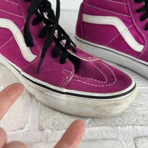 Vans Sk8-Hi Top Sneakers Pink Womens 9 Mens 7.5 Canvas Suede Lace Up Shoes 40EU‎ thumbnail 10