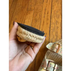 LoveShackFancy x Manebí Nordic Floral Leather Espadrille Slides thumbnail 7