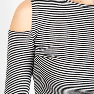 Michael Kors Black and White Striped Shirt Size S thumbnail 3