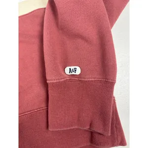 Abercrombie & Fitch Burgundy White Striped Crewneck Sweatshirt XL Cotton‎ Blend thumbnail 5