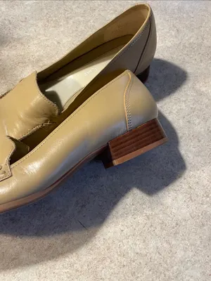 Etienne Aigner Tan Leather Slip-On Loafers thumbnail 4
