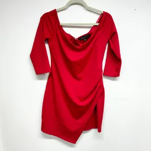 Lulu's Women Baby Be Mine Red‎ Off-the-Shoulder Bodycon Dress Large thumbnail 2