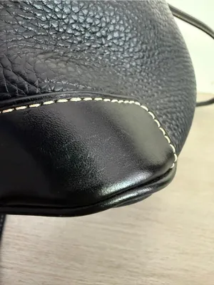 Dooney & Bourke Black Pebbled Leather Crossbody Shoulder Bag Convertible Strap thumbnail 5