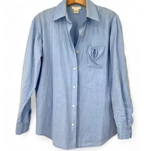 J Jill | XS |Button Up Down Shirt Top Blouse Chambray Blue Pocket Detail Women's thumbnail 1