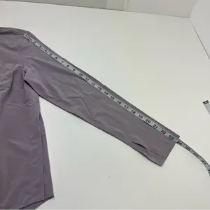 Athleta Everlasting Top‎ Womens Size XS Light Purple Grey Button Front *FLAW thumbnail 14