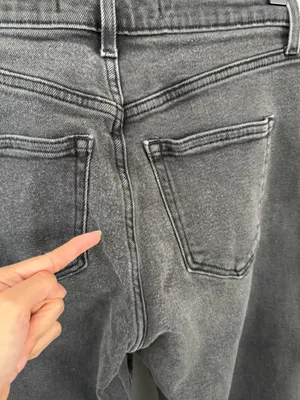 AYR 25 The Beat Jeans Washed Fade Black Barrel Relaxed Ankle Office Work Career thumbnail 3