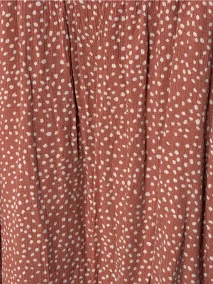Abercrombie & Fitch XXS Rust Spotted Midi Dress Cottagecore Boho Prairie thumbnail 6