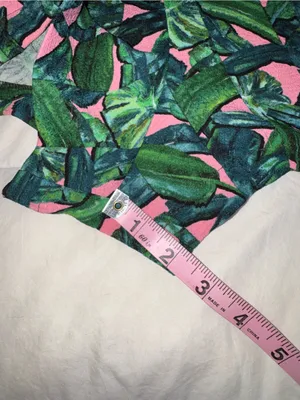 Topshop Pink Playsuit with Green Tropical Leaf Print thumbnail 7