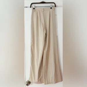 Princess Polly Cream Wide Leg Trousers Size 4‎ EUC thumbnail 2