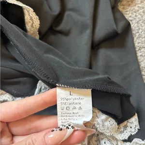 Lace Slip Dress Black Size L thumbnail 3