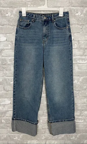 Steve Madden cuffed straight-leg jeans thumbnail 1