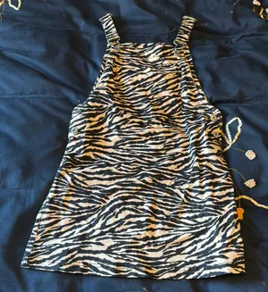 H&M Zebra Print Dress - Black and Cream thumbnail 1