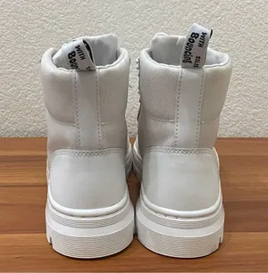 DR. MARTENS Combs Platform Boots in White Ajax+Extra Tough Poly Lace Up Boots 8 thumbnail 5
