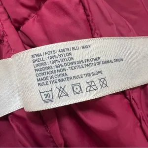 Fat Face Lightweight Puffer Coat Down Jacket Navy Burgundy Size Medium thumbnail 8