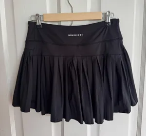 Gold Hinge Pleated Black Skirt 15" thumbnail 2