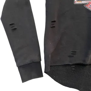 Harley Davidson Distressed Black Logo Sweatshirt Size M thumbnail 4