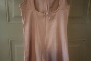 Shein sleeveless high neck low tie back mini short dress in light pink size small. thumbnail 7