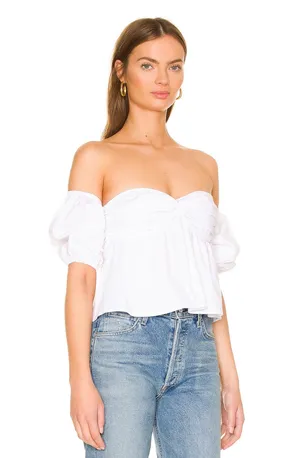 Lucy Peplum Top White Size M thumbnail 2