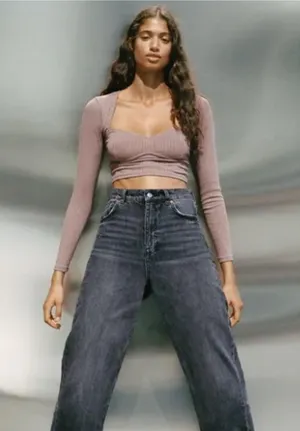 Zara Essential Crop Top thumbnail 3